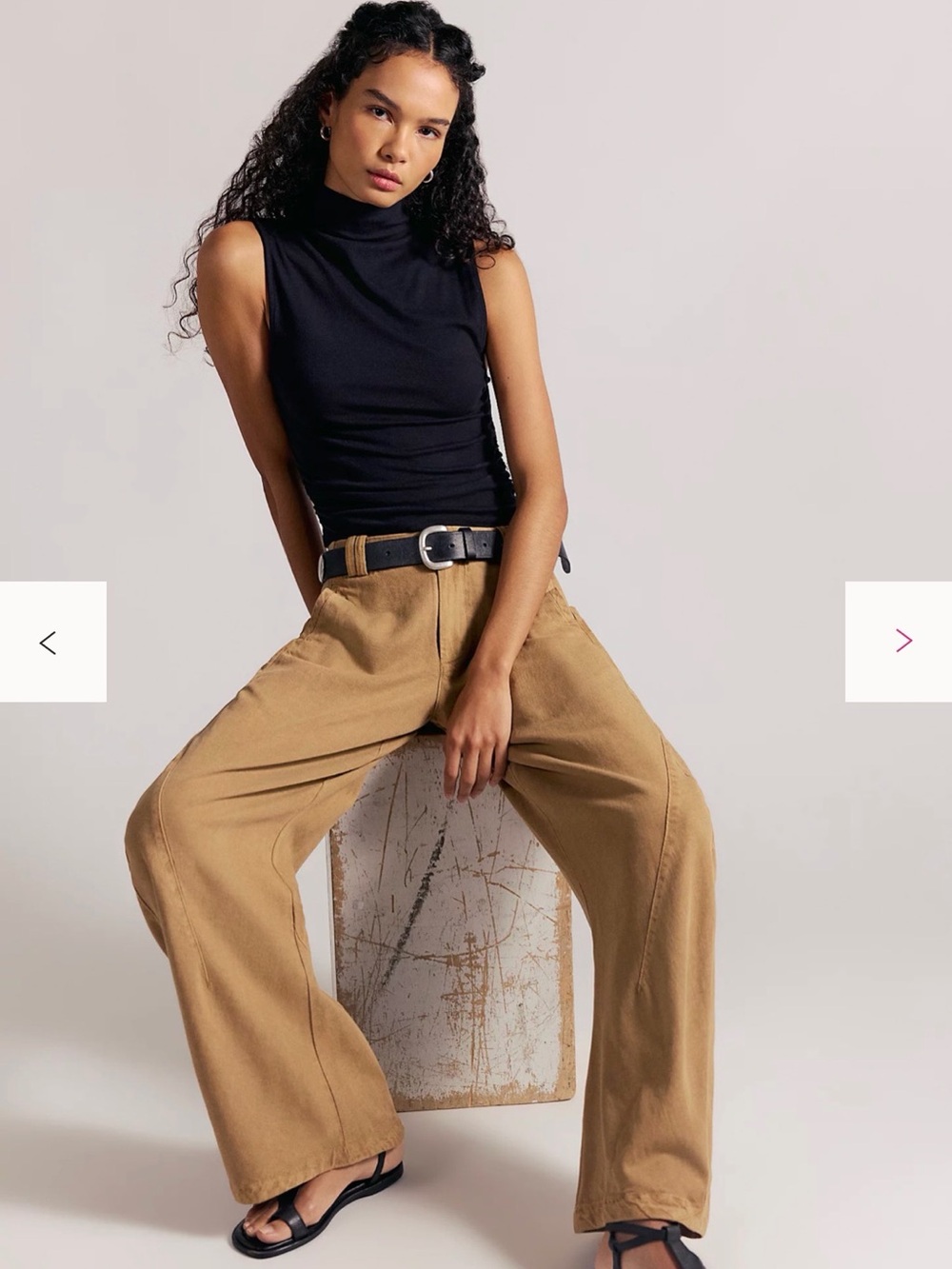 Free People Spotlight Washed Barrel Chino Trousers NWOT